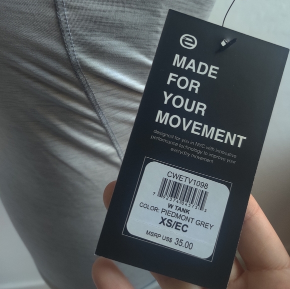 🆕 Etonic piedmont grey active Athleisure activewear running gym muscle top_XS - Picture 5 of 9